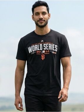 EUC - 2014 World Series San Francisco Giants Black Tee - MLB- Size Large